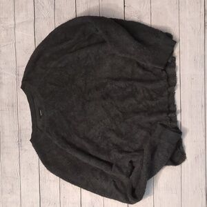 Billabong gray fuzzy long sleeve top size small